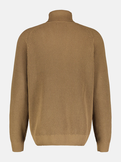 Stylish turtleneck sweater in structured knit quality