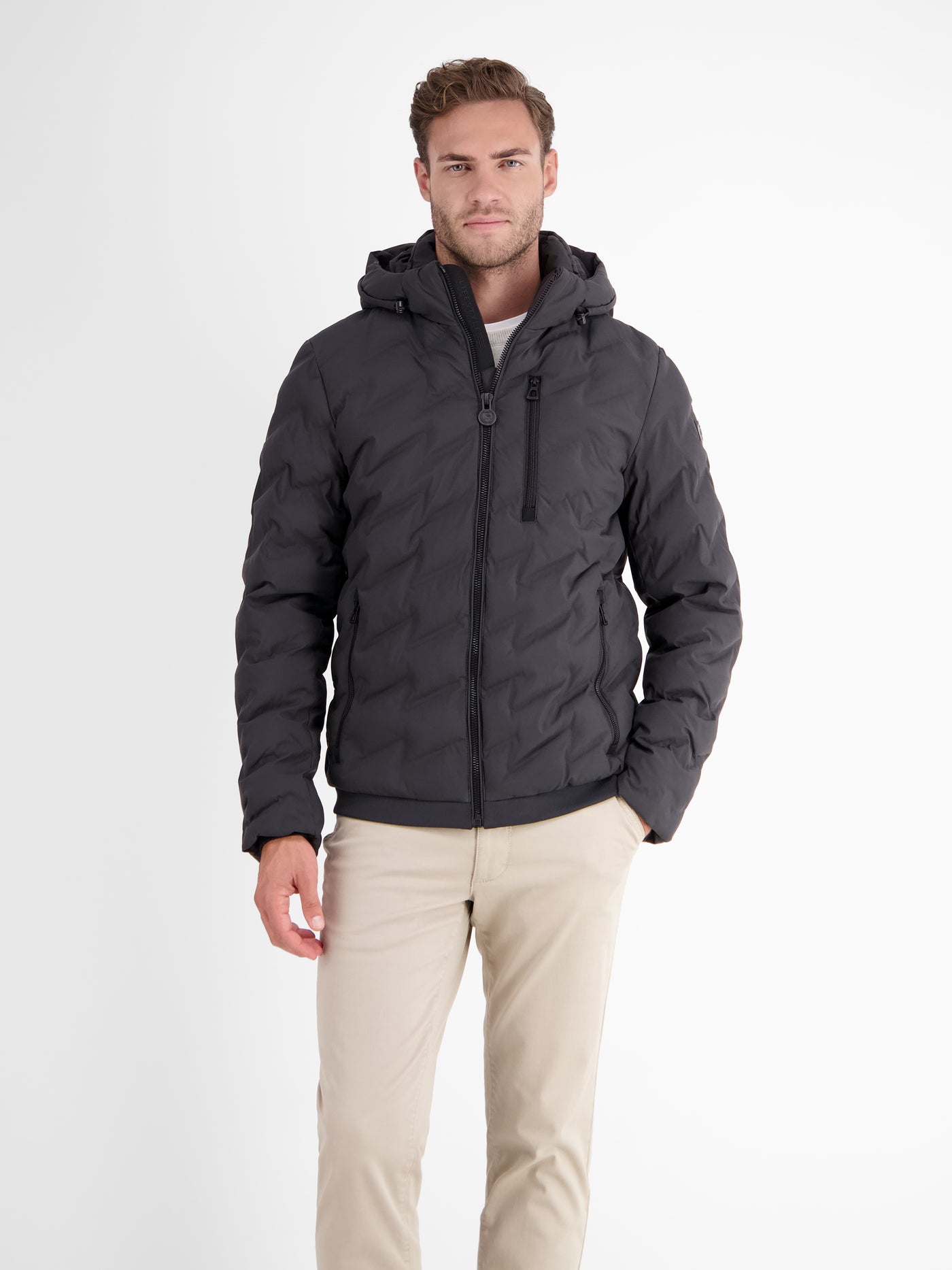 Sporty functional quilted jacket for men