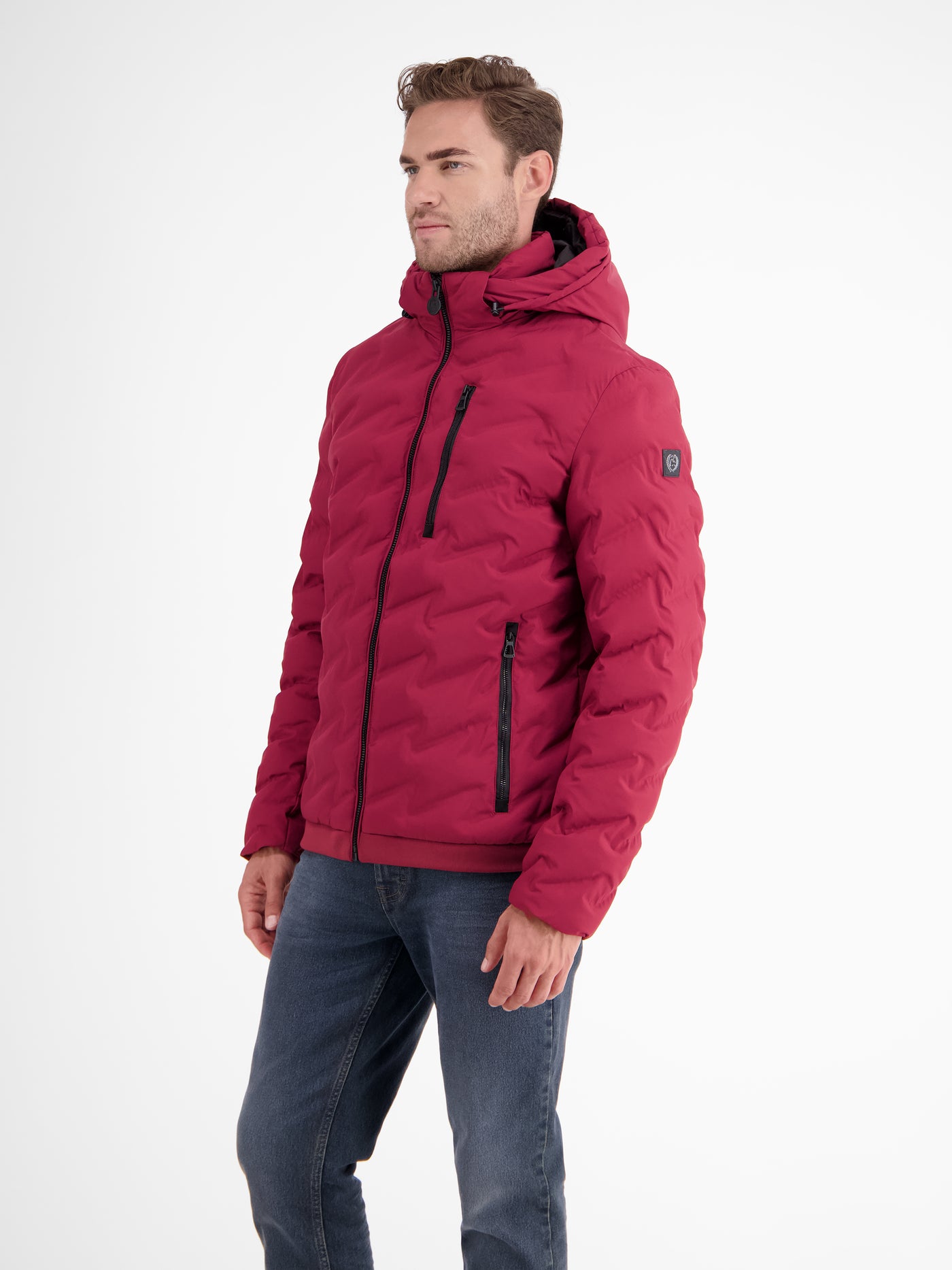 Sporty functional quilted jacket for men