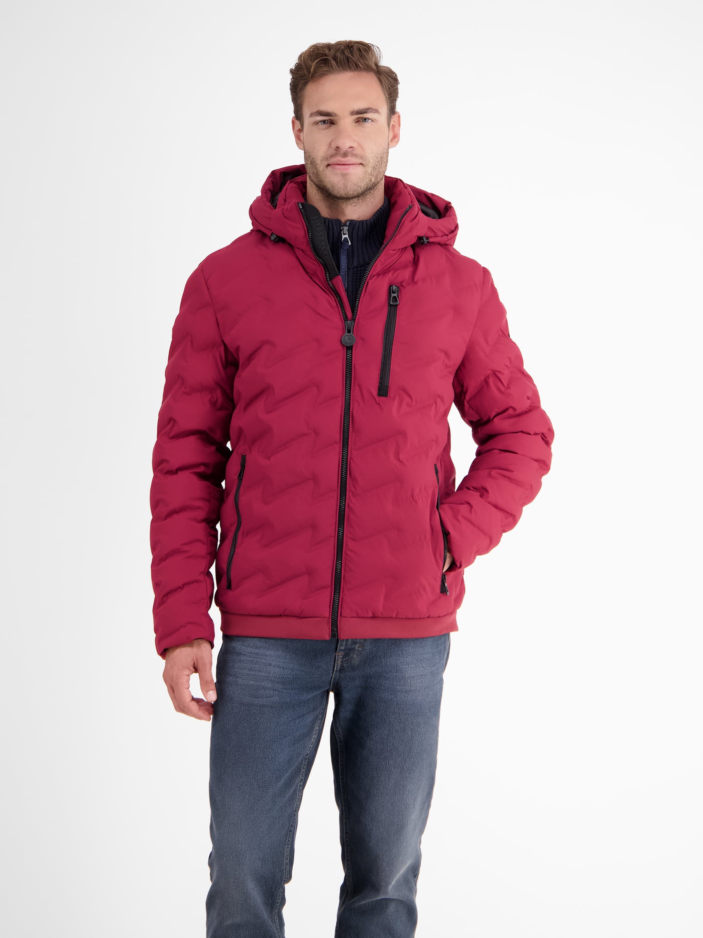 Sporty functional quilted jacket for men