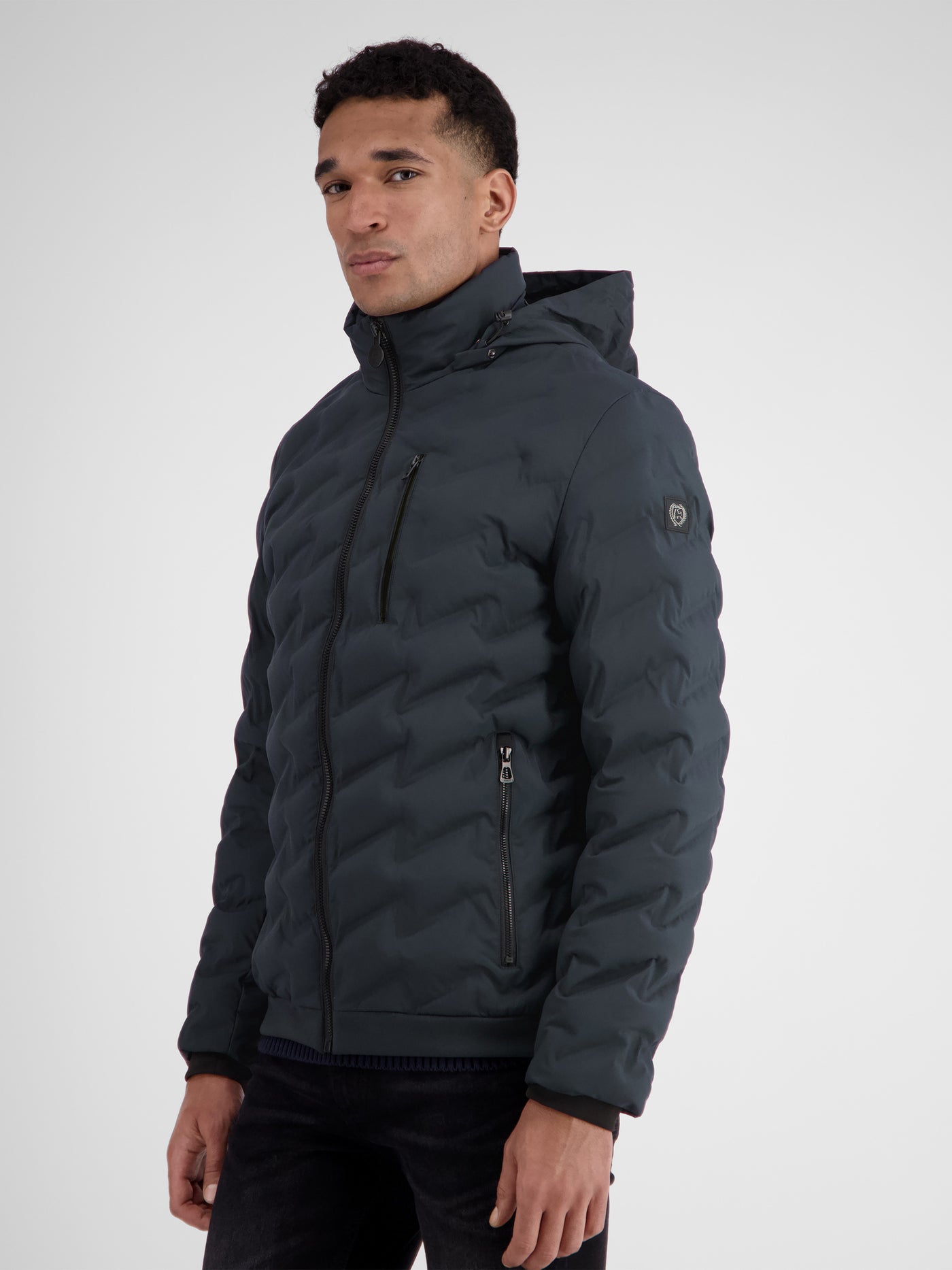 Sporty functional quilted jacket for men