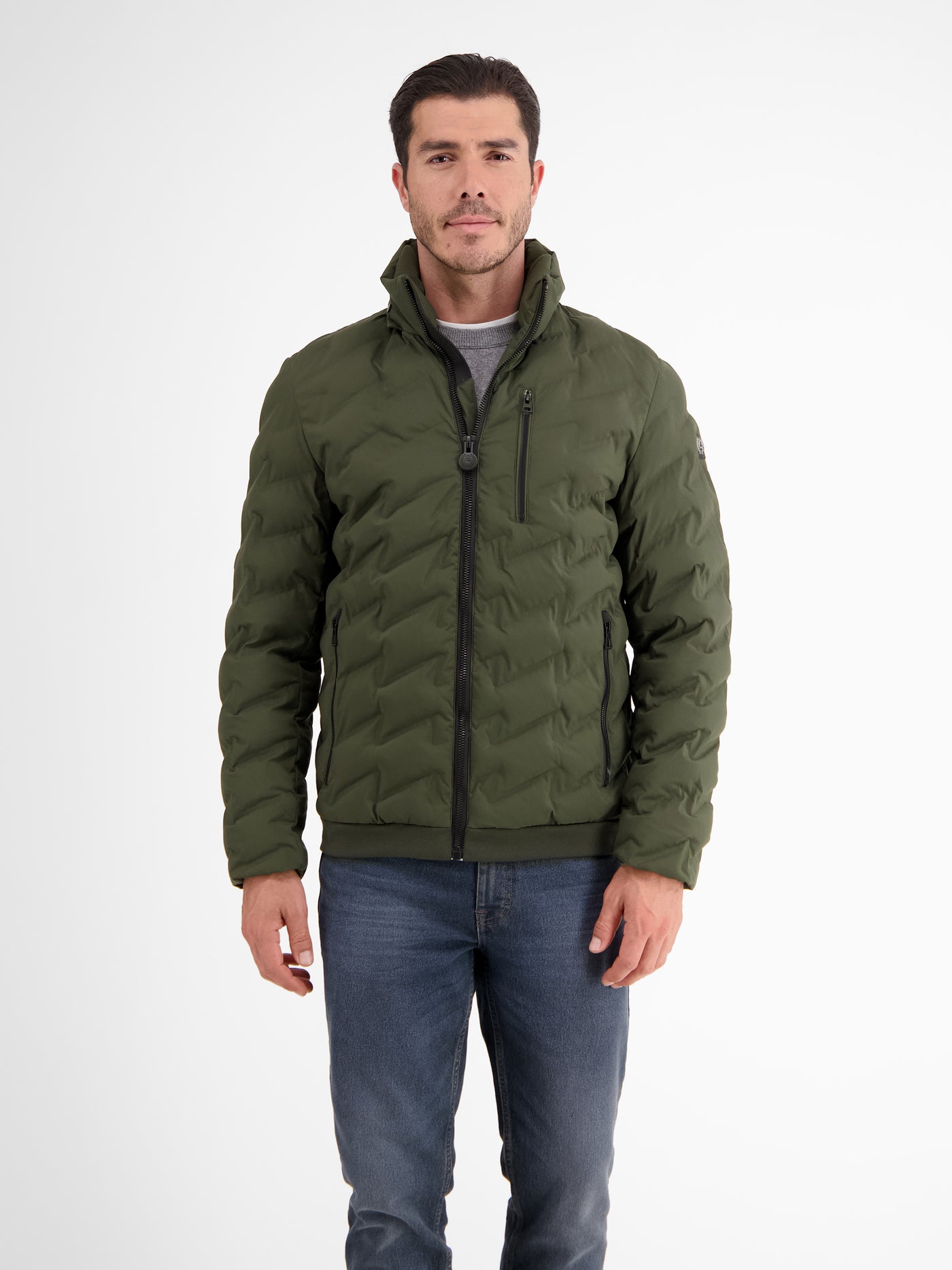 Sporty functional quilted jacket for men