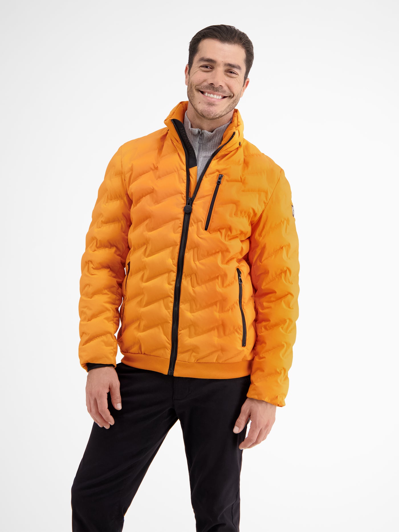 Sporty functional quilted jacket for men