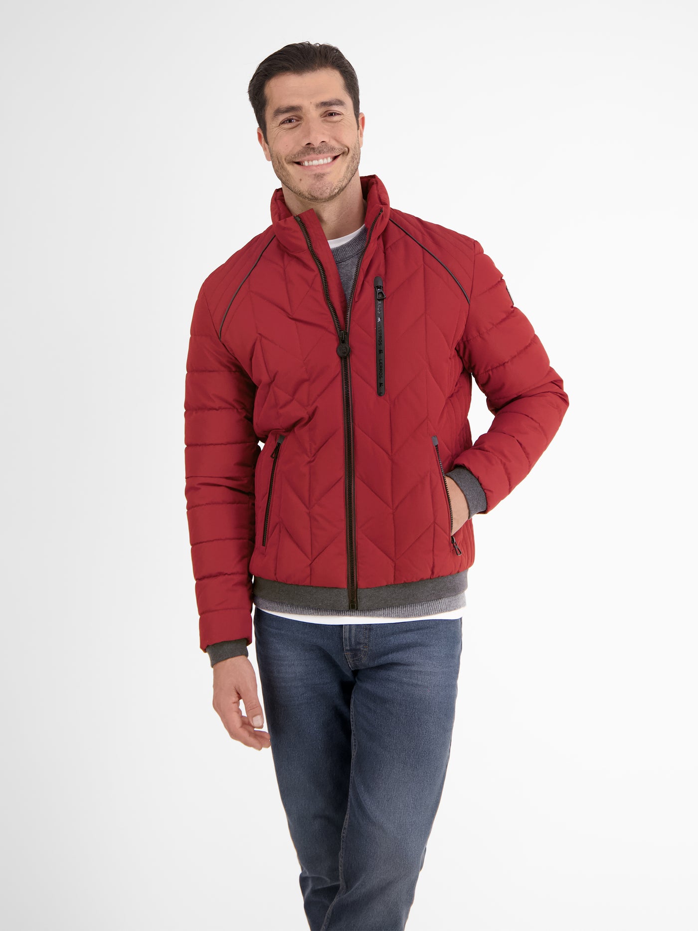 Men's quilted blouson with function