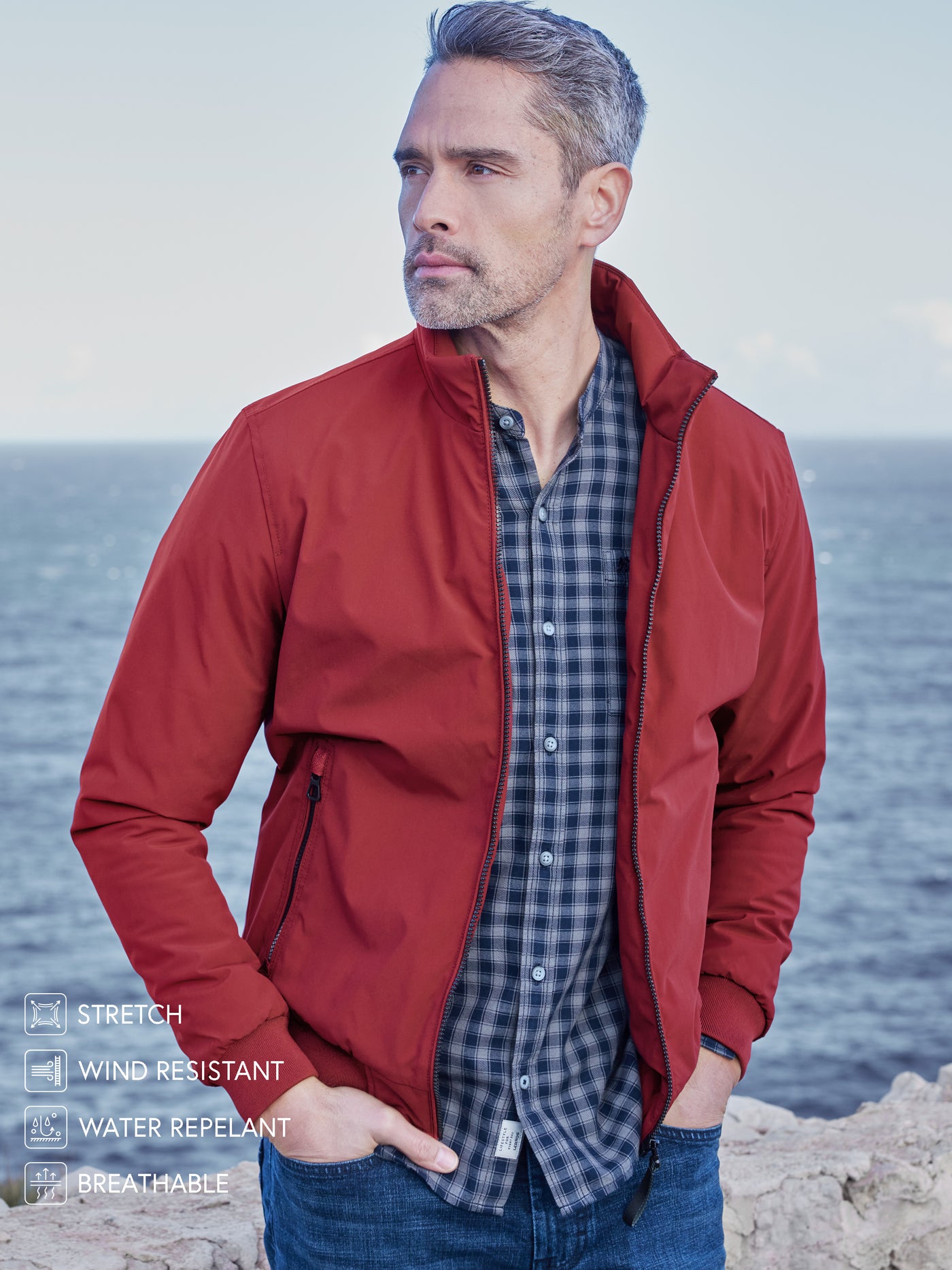 Functional men's blouson