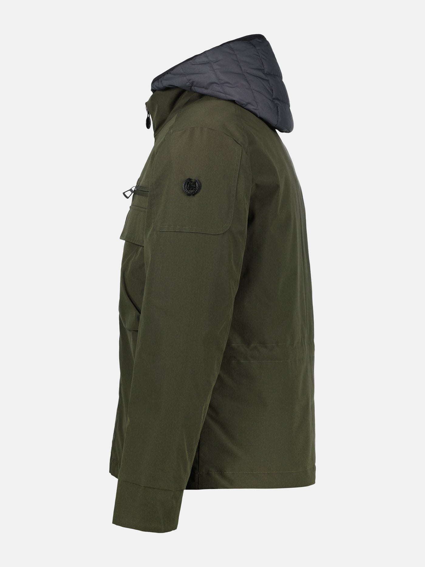 Field jacket with hood, lined