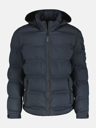 Warmly lined quilted blouson with hidden hood