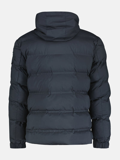 Warmly lined quilted blouson with hidden hood