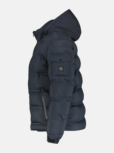 Warmly lined quilted blouson with hidden hood