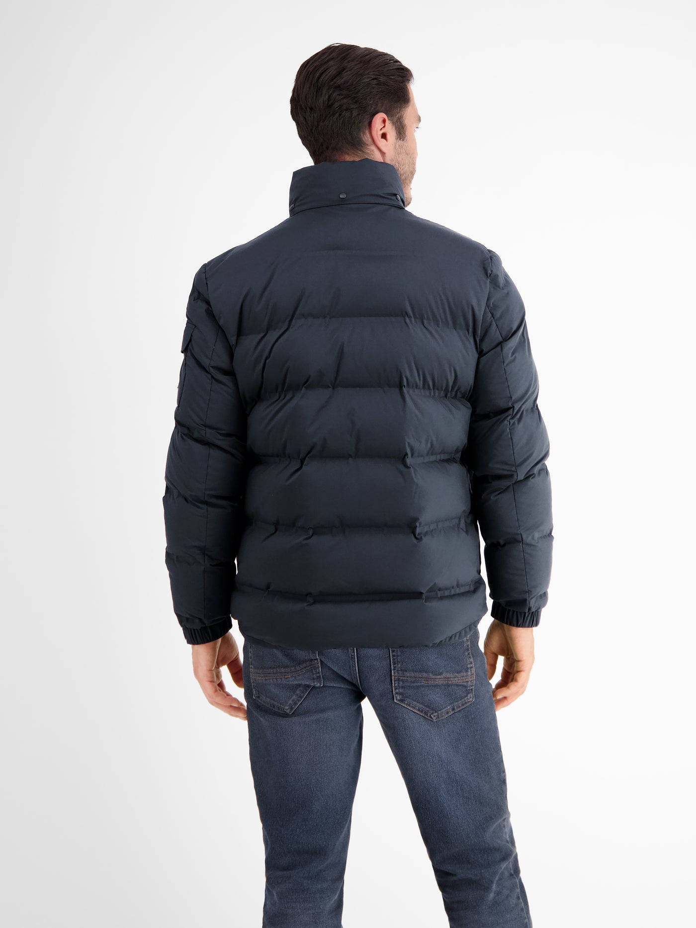 Warmly lined quilted blouson with hidden hood