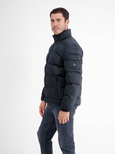 Warmly lined quilted blouson with hidden hood