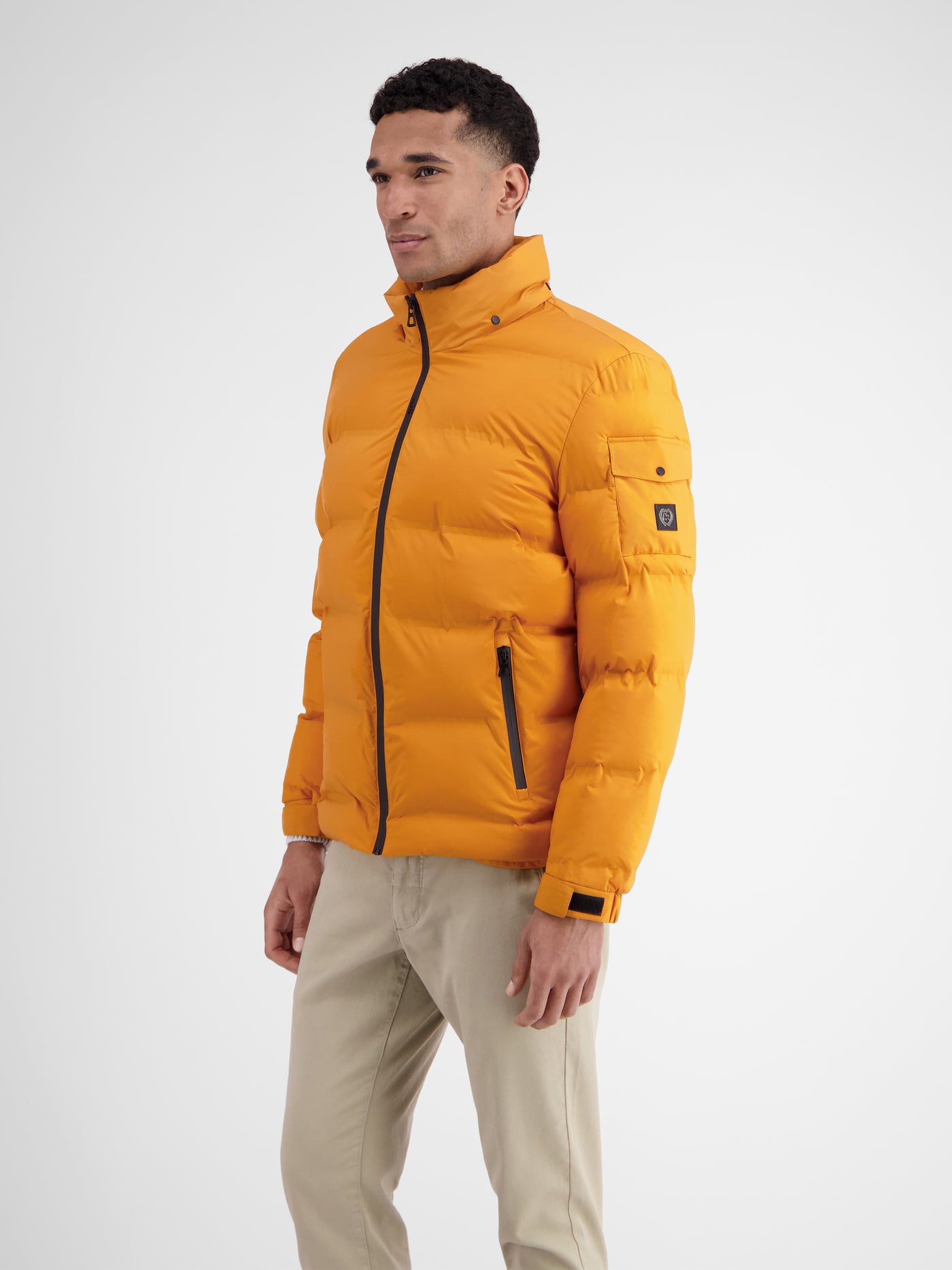 Warmly lined quilted blouson with hidden hood