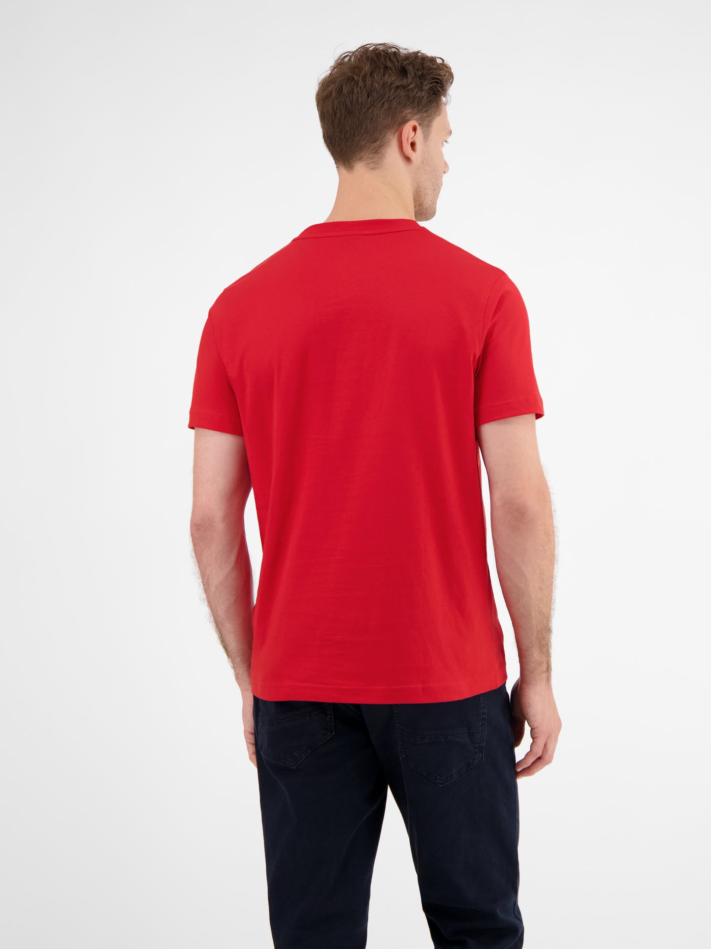 Basic T-shirt with logo stitch, plain