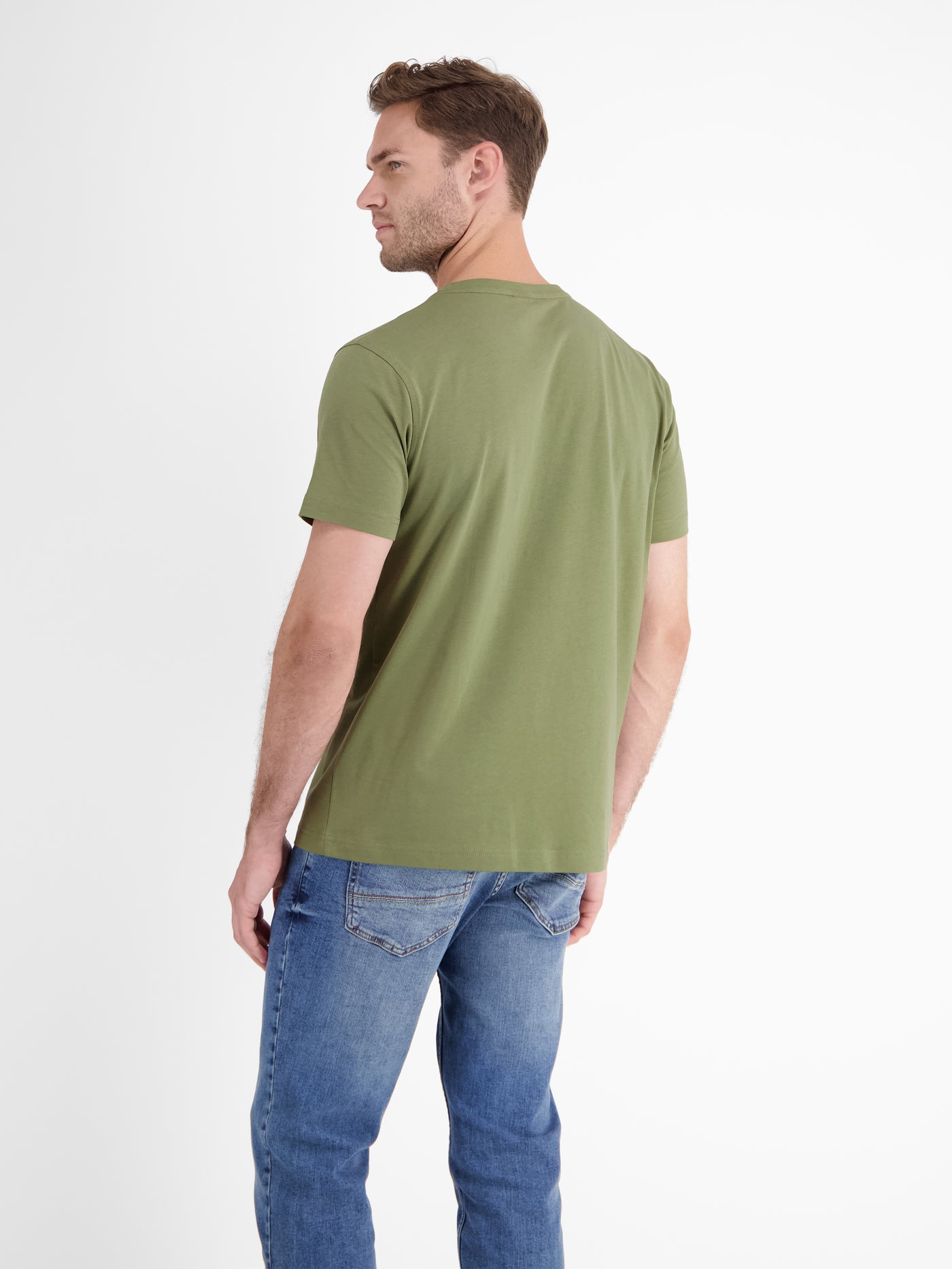 Basic T-shirt with logo stitch, plain