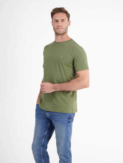 Basic T-shirt with logo stitch, plain