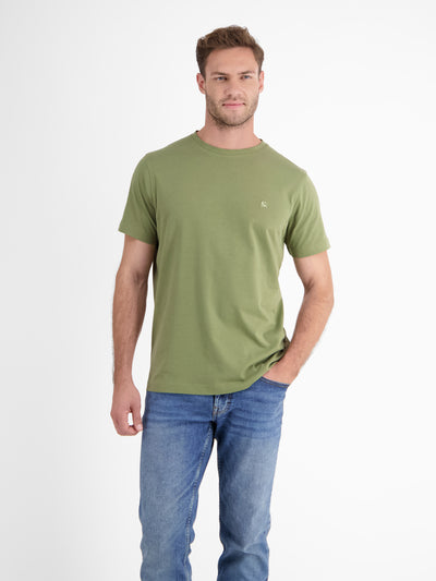 Basic T-shirt with logo stitch, plain