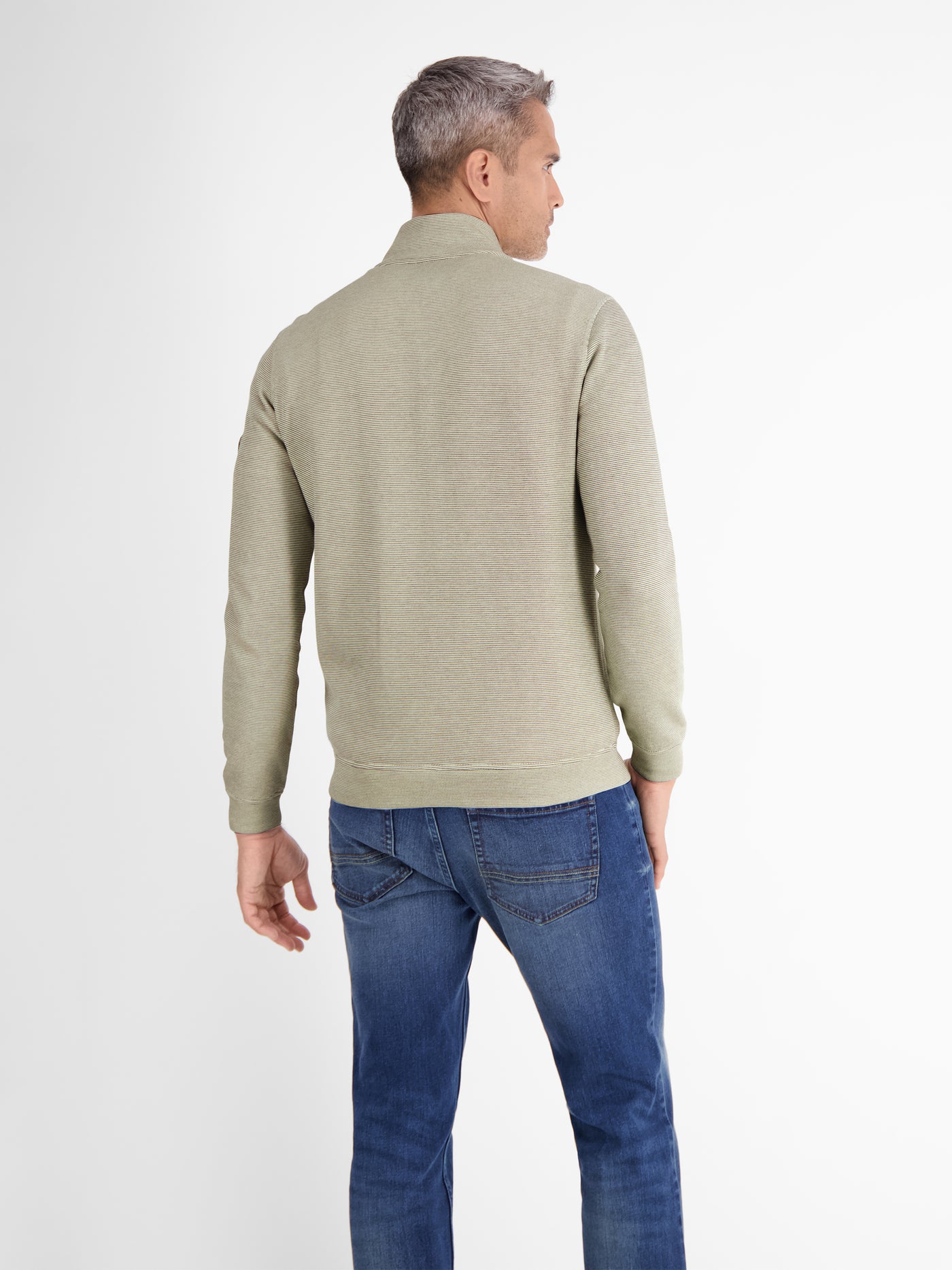 Plain-colored sweat jacket for men