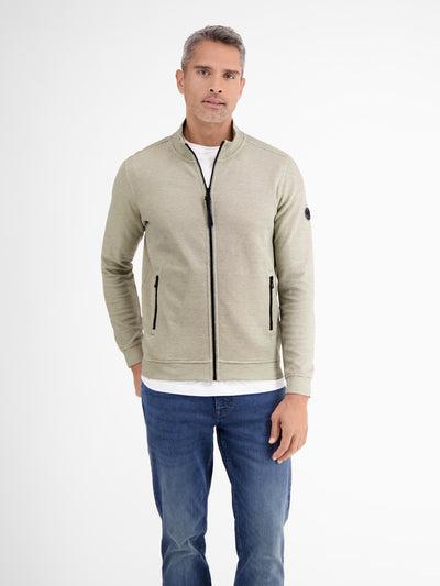 Plain-colored sweat jacket for men