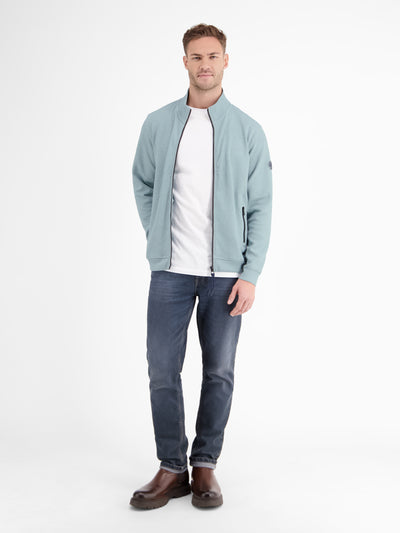 Plain-colored sweat jacket for men