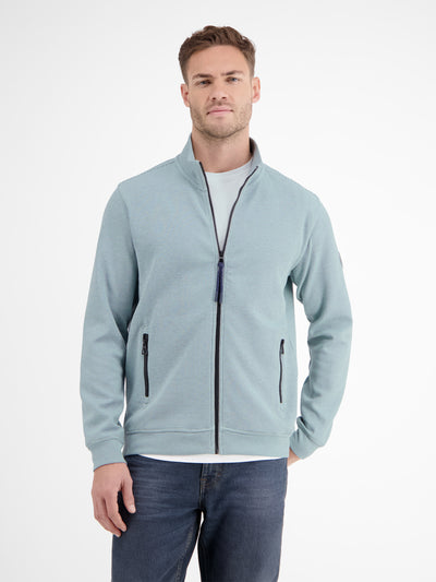 Plain-colored sweat jacket for men