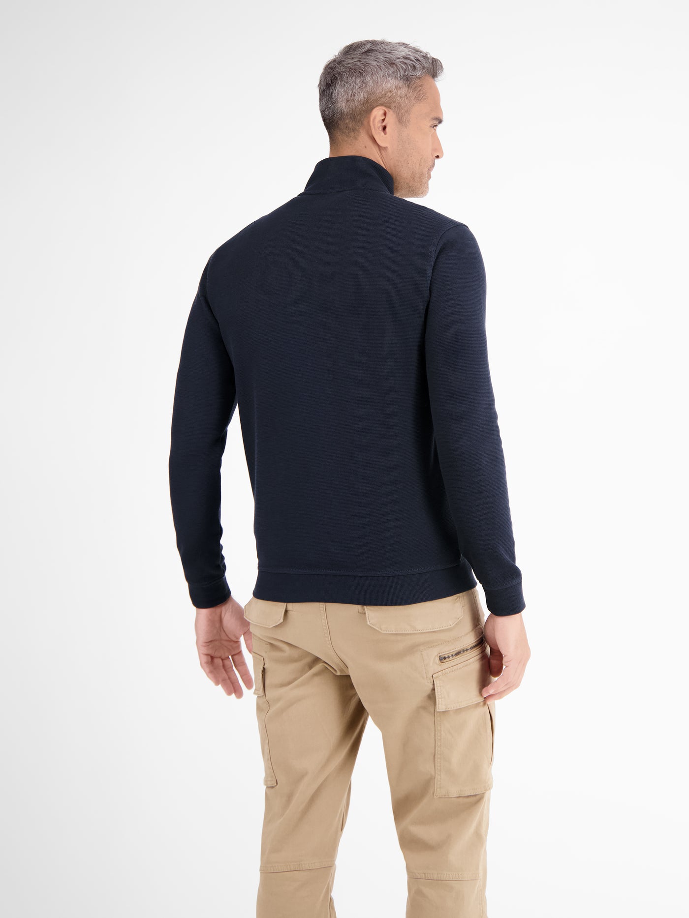 Plain-colored sweat jacket for men