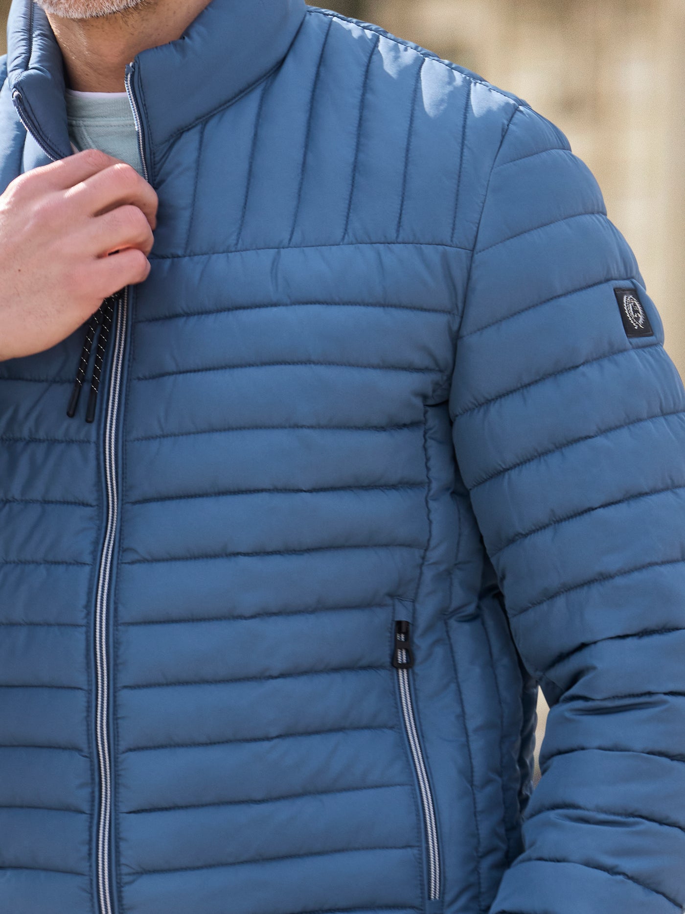 Lightweight men's quilted blouson