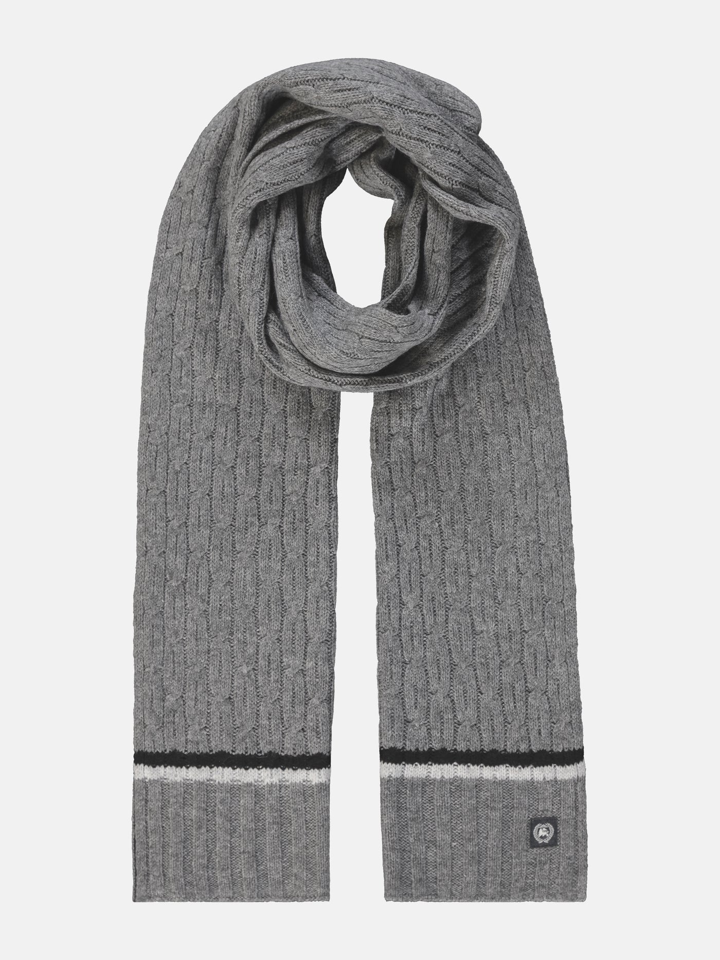 Knitted scarf in virgin wool-cashmere blend