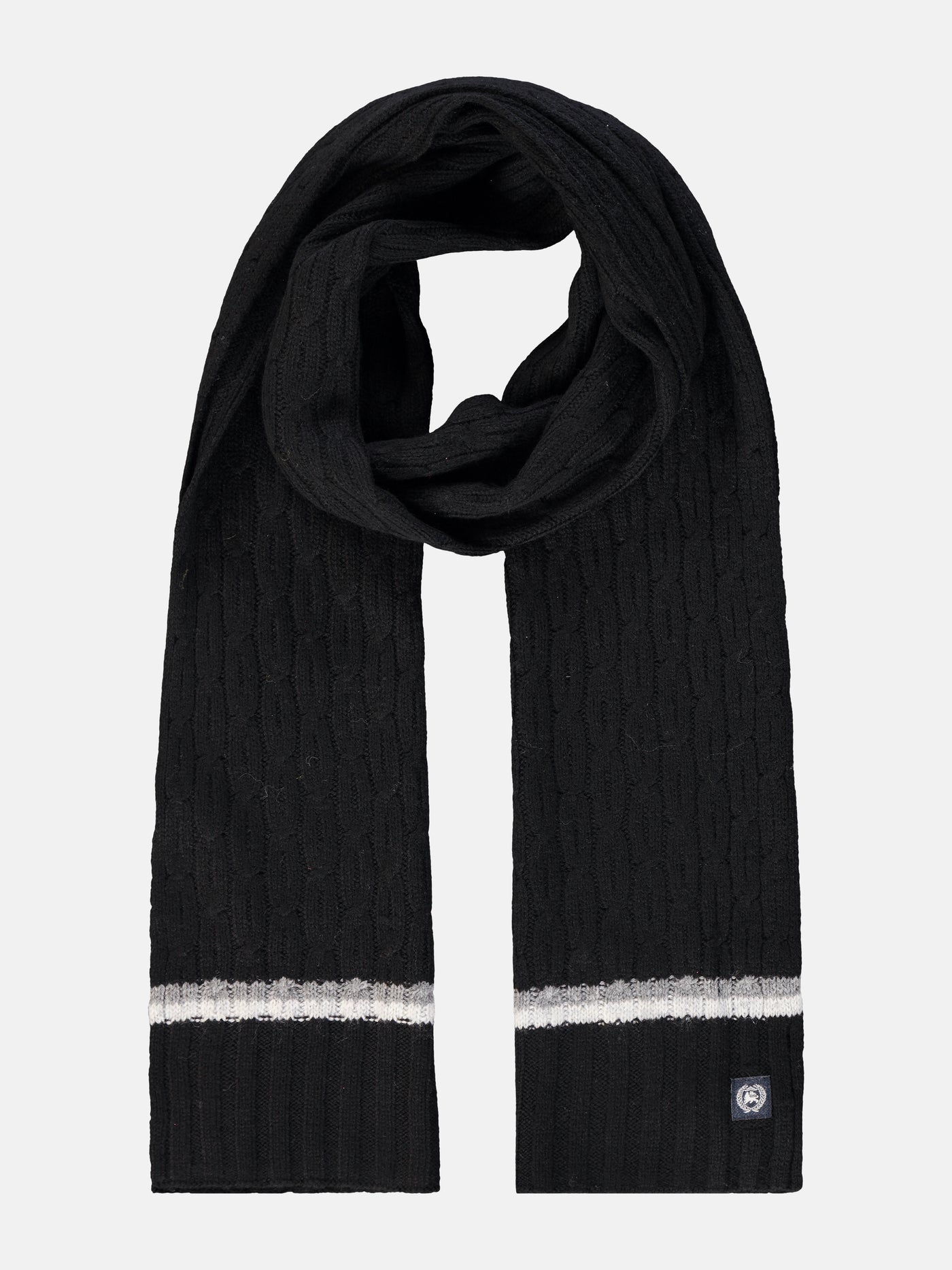 Knitted scarf in virgin wool-cashmere blend