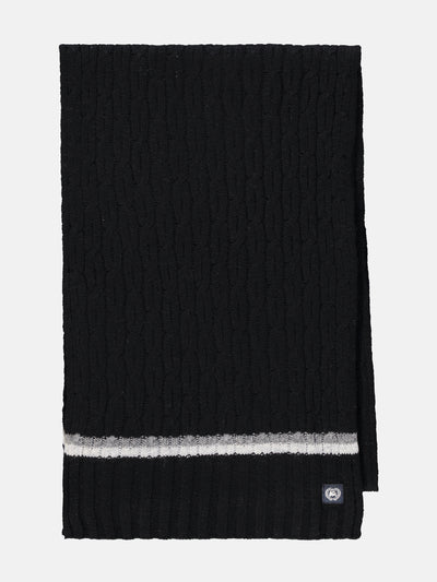 Knitted scarf in virgin wool-cashmere blend