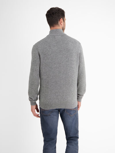 Virgin wool knitted sweater with cashmere content