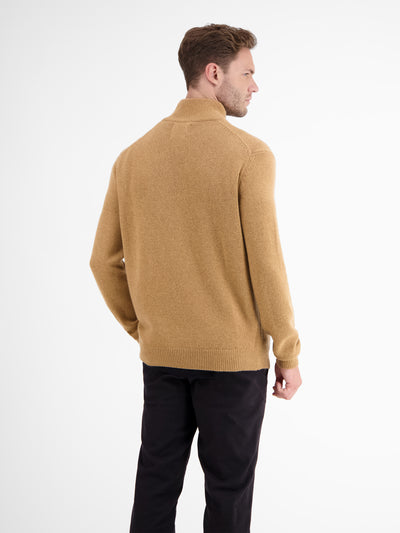 Virgin wool knitted sweater with cashmere content