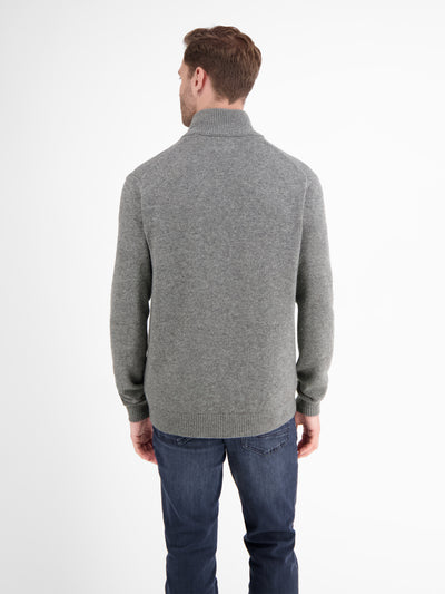 Virgin wool cardigan with cashmere content