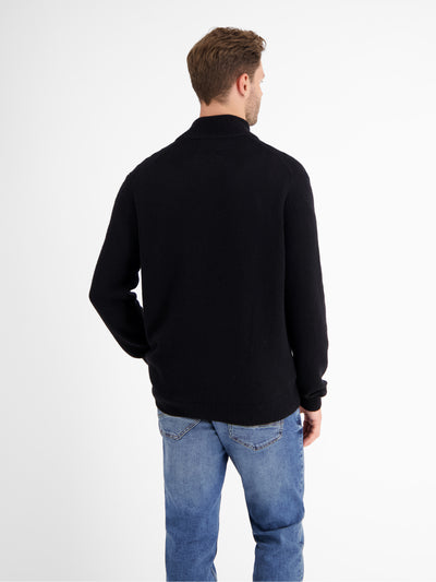 Virgin wool cardigan with cashmere content