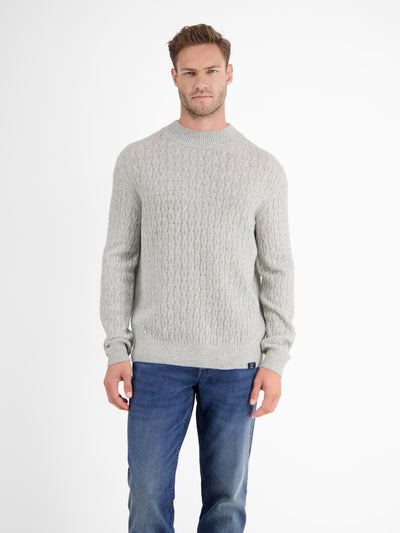 Cable knit turtleneck sweater