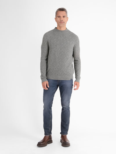 Cable knit turtleneck sweater