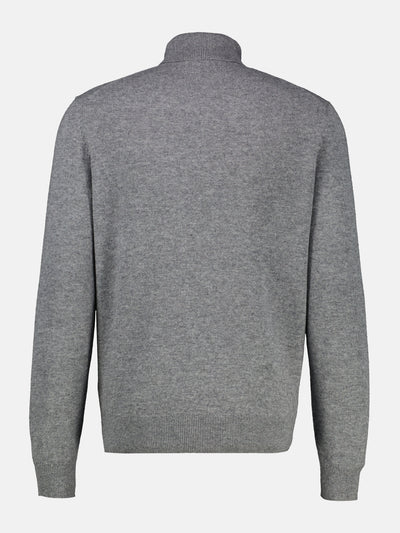 Virgin wool turtleneck sweater with cashmere content