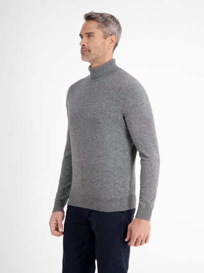 Virgin wool turtleneck sweater with cashmere content