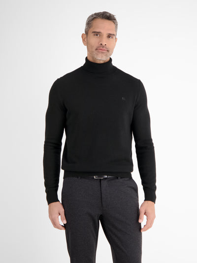 Virgin wool turtleneck sweater with cashmere content