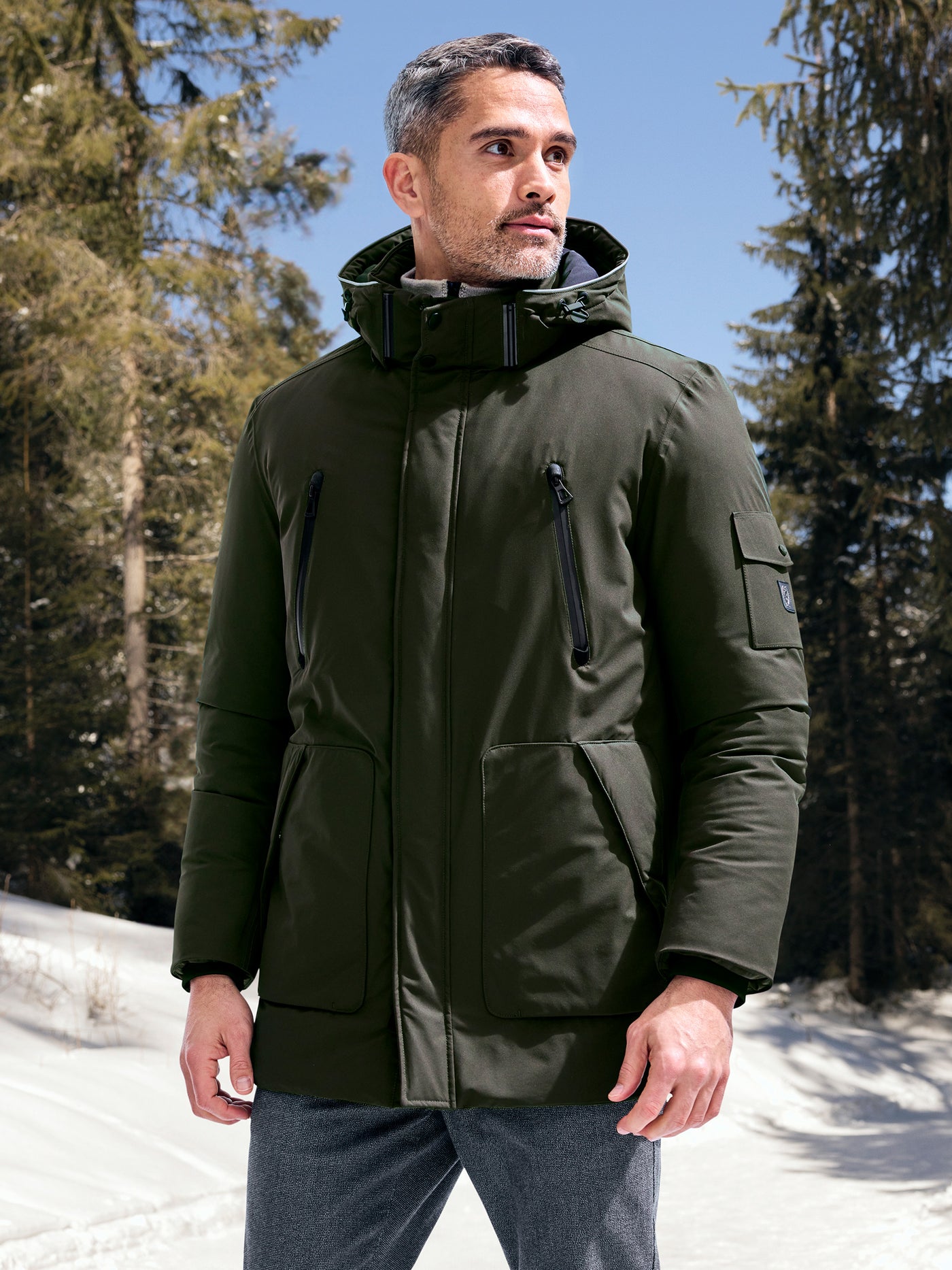 Wasserdichter Winter-Parka mit Kapuze