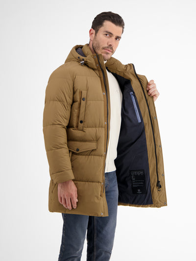 Lange Steppjacke im Parka-Design, dick gefüttert