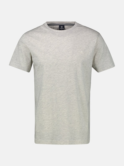 Basic T-Shirt mit Logostitch, unifarben