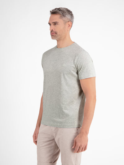 Basic T-Shirt mit Logostitch, unifarben