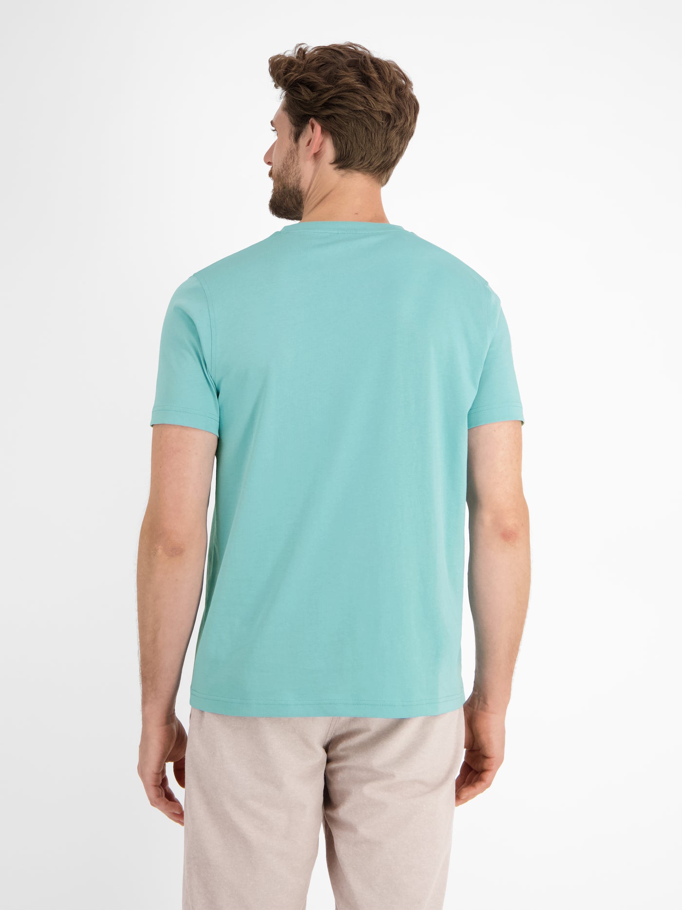 Basic T-Shirt mit Logostitch, unifarben