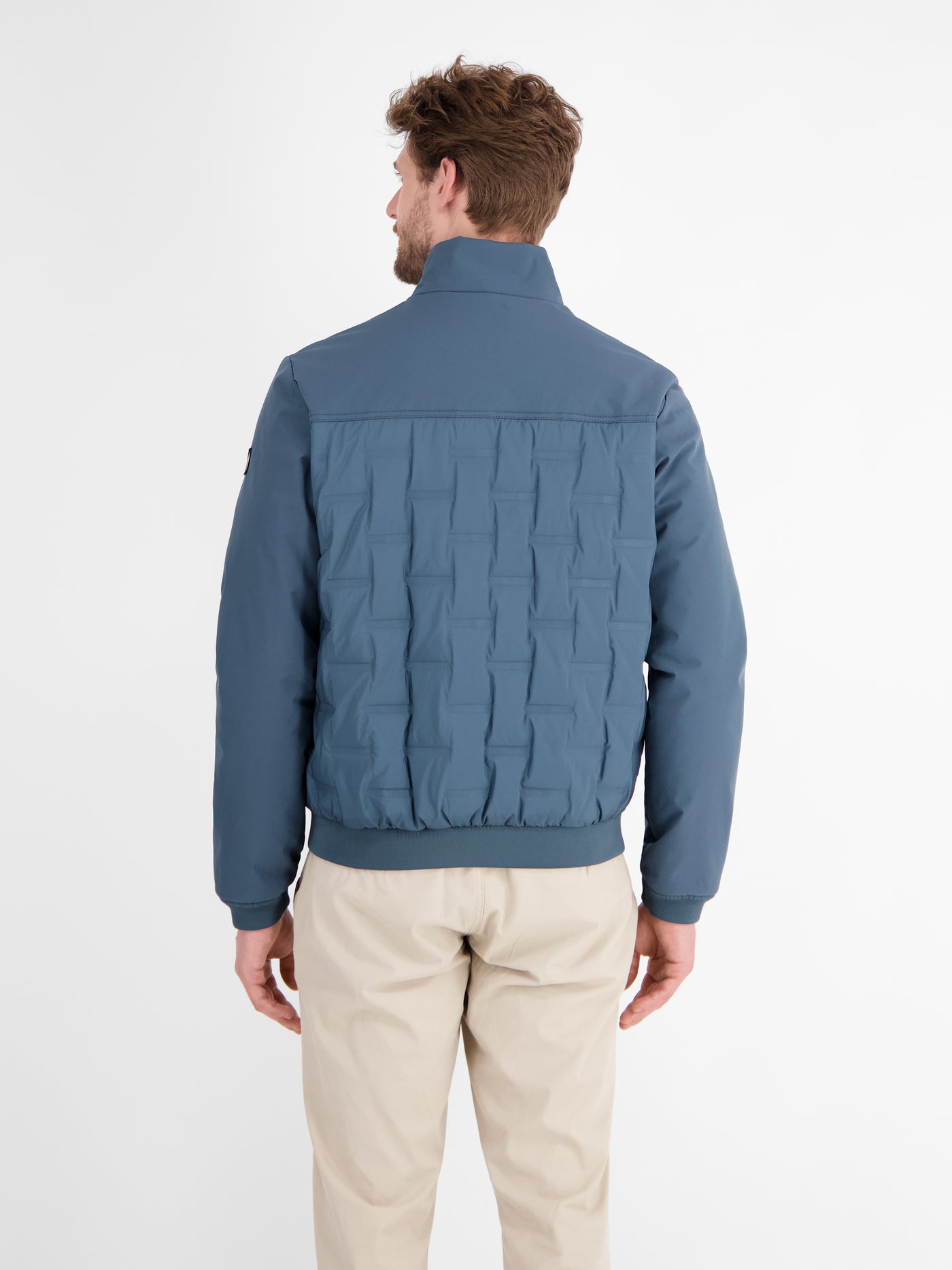 Sportiver Blouson in Struktur-Steppdesign