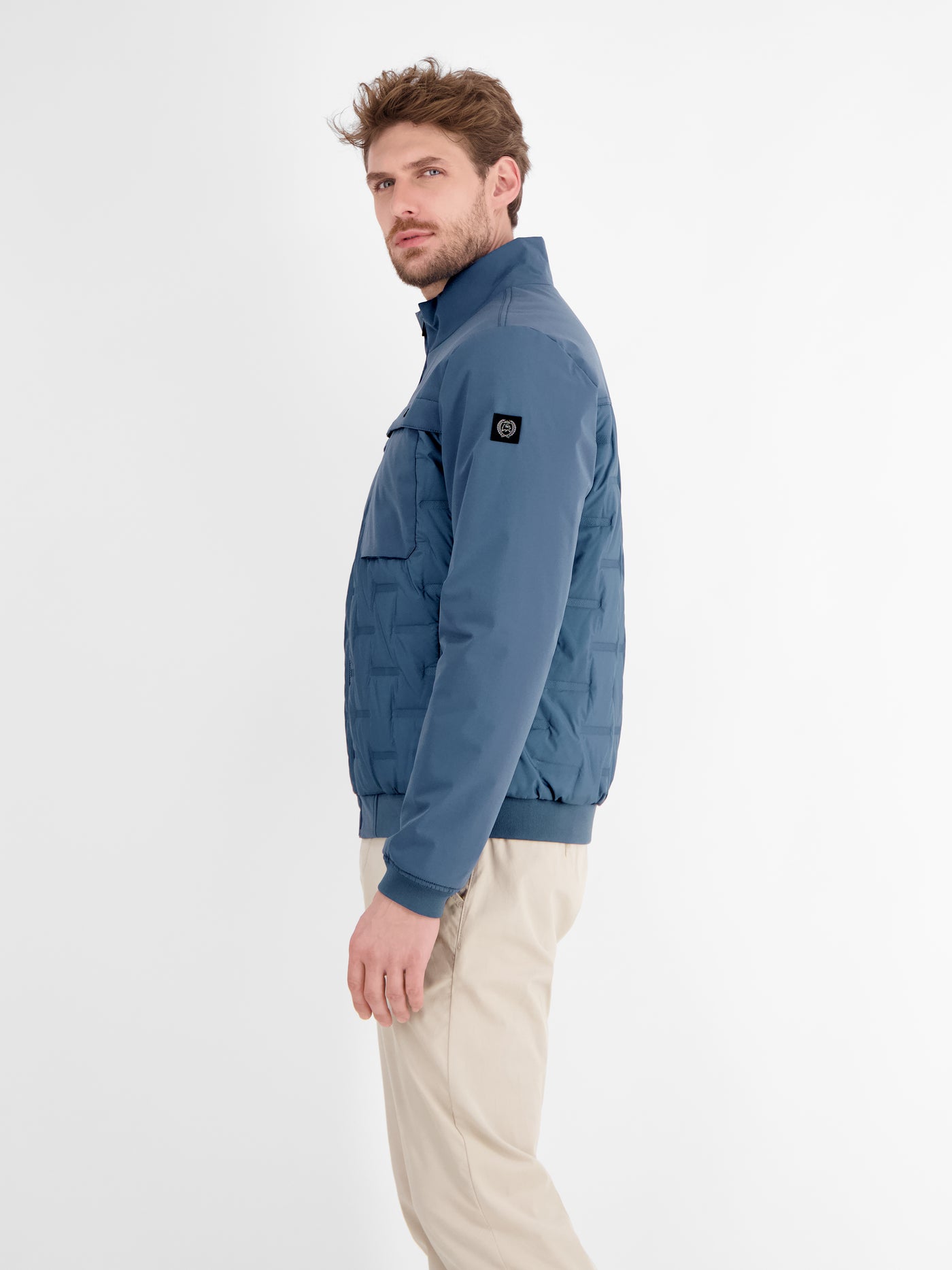 Sportiver Blouson in Struktur-Steppdesign