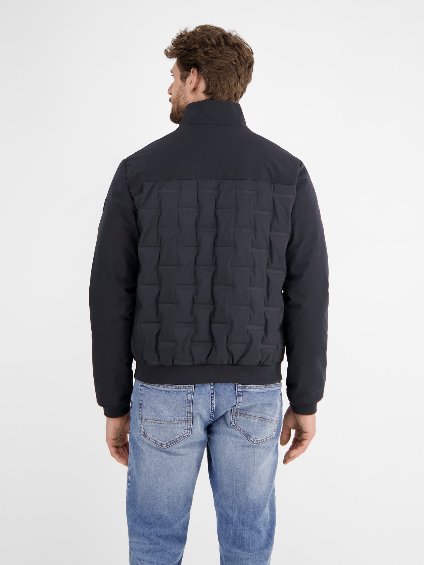 Sportiver Blouson in Struktur-Steppdesign