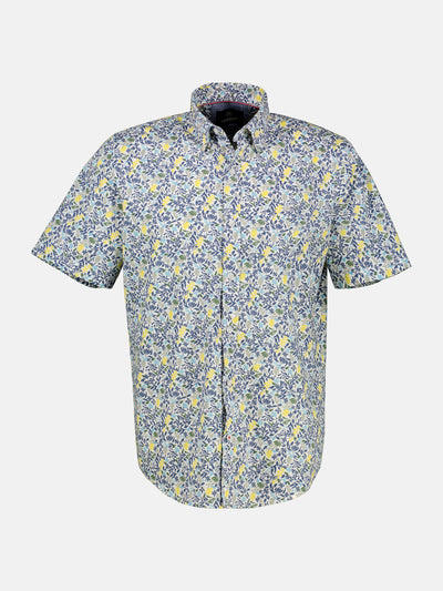 Herren Halbarmhemd, floral bedruckt