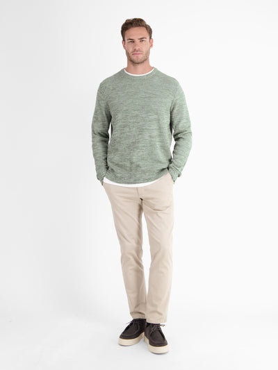 Knitted sweater in melange look