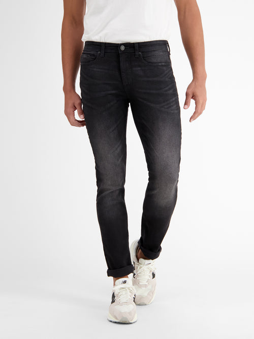 Lerros BAXTER 5-Pocket-Denim im Used-Look, RELAXED FIT, black