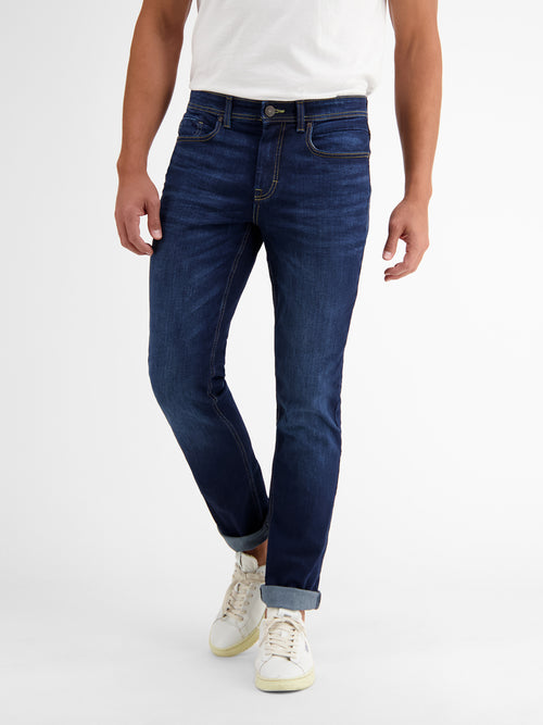 Lerros BAXTER 5-Pocket-Denim im Used-Look, RELAXED FIT, blue